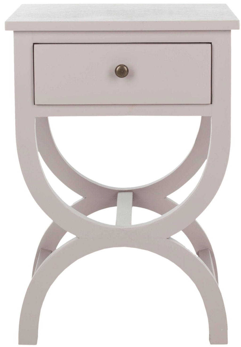Maxine Nightstand With Storage Drawer, 18" X 26.75", Grey Mauve