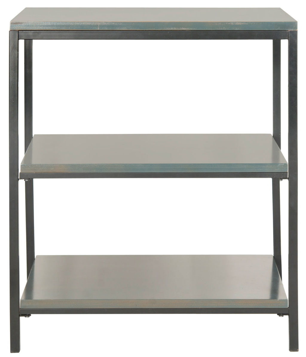 Zeke 3 Tier Shelf Unit, 24" X 28.1", Dark Teal