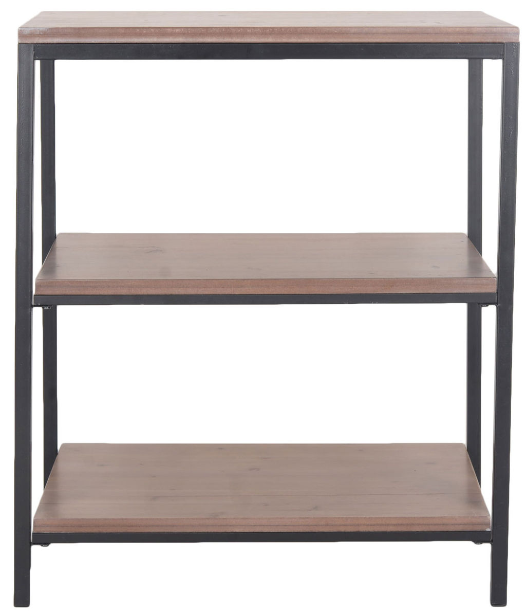 Zeke 3 Tier Shelf Unit, 24" X 28.1", Honey Natural