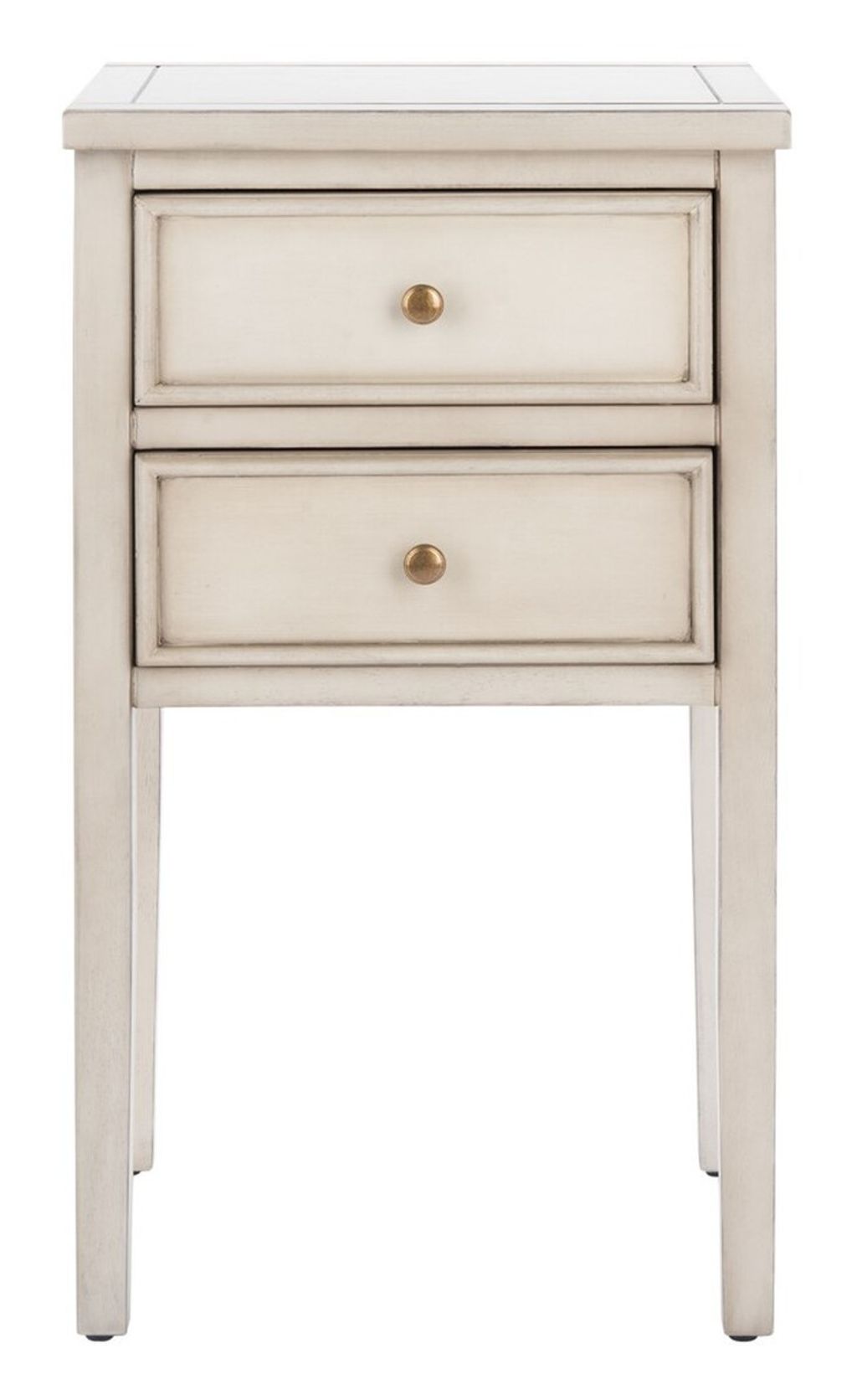 Toby Nightstand With Storage Drawers, 16.9" X 29.7", White Birch
