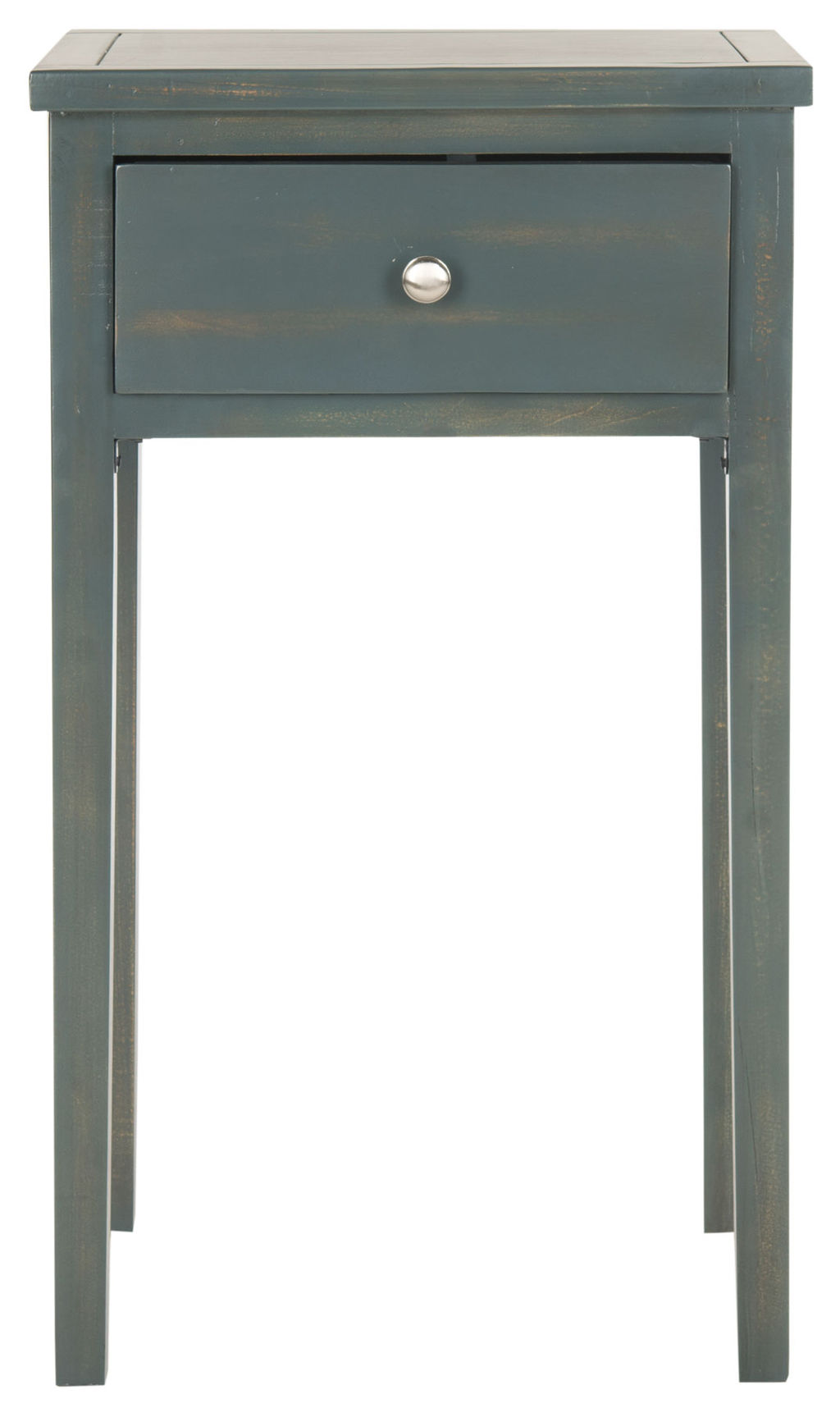 Abel Nightstand With Storage Drawer, 16.9" X 29.7", Dark Teal