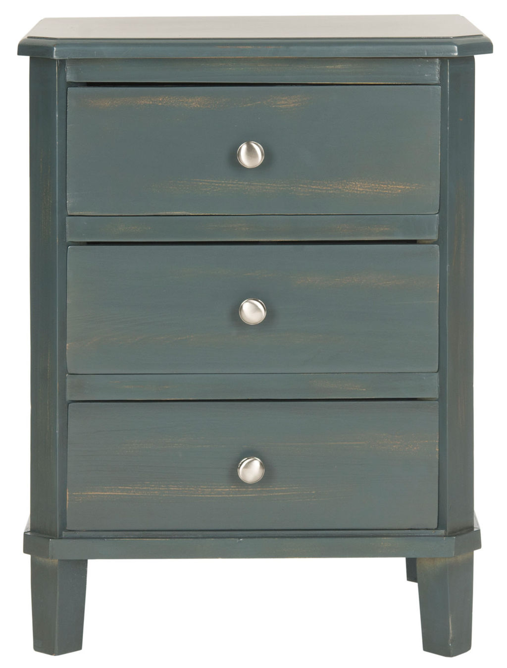 Joe End Table With Storage Drawers, 18.1" X 24.2", Dark Teal