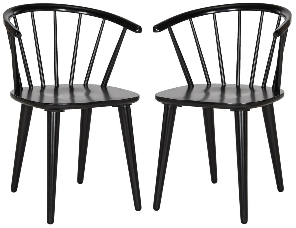 Preview image for Blanchard 18''H Curved Spindle Side Chair, 21.3" X 29.9", Black, Set Of 2