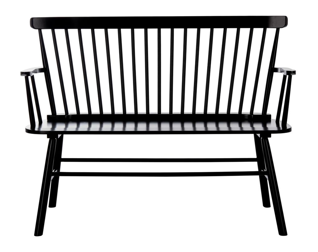 Addison Spindleback Settee, 48" X 36", Black/Black