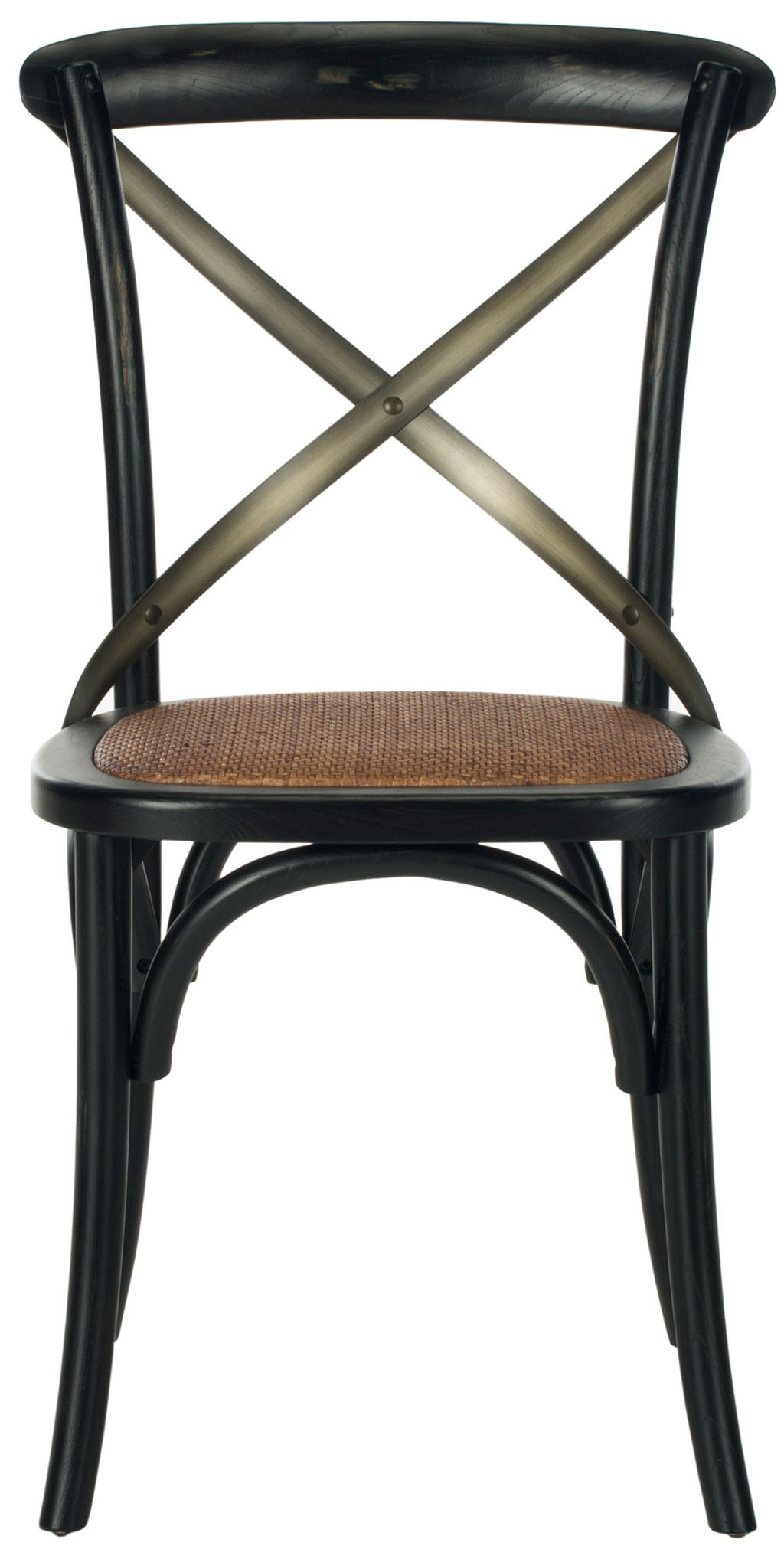 Preview image for 18''H X Back Farmhouse Side Chair, 20.1" X 35", Black/Distressed Hickory, Set Of 2