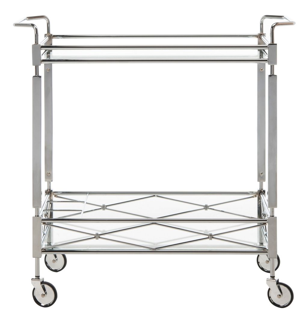 Ingrid 2 Tier Rectangle Bar Cart, 31.5" X 30"