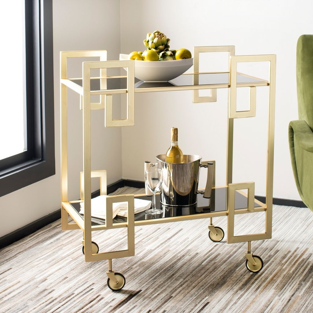 Eliza 2 Tier Bar Cart, 31.3" X 33"