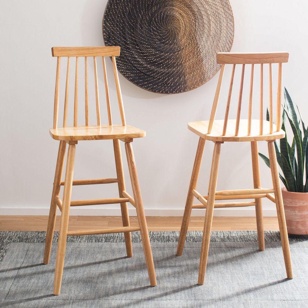 Beaufort Bar Stool, 19.3" X 44.2", Natural, Set Of 2