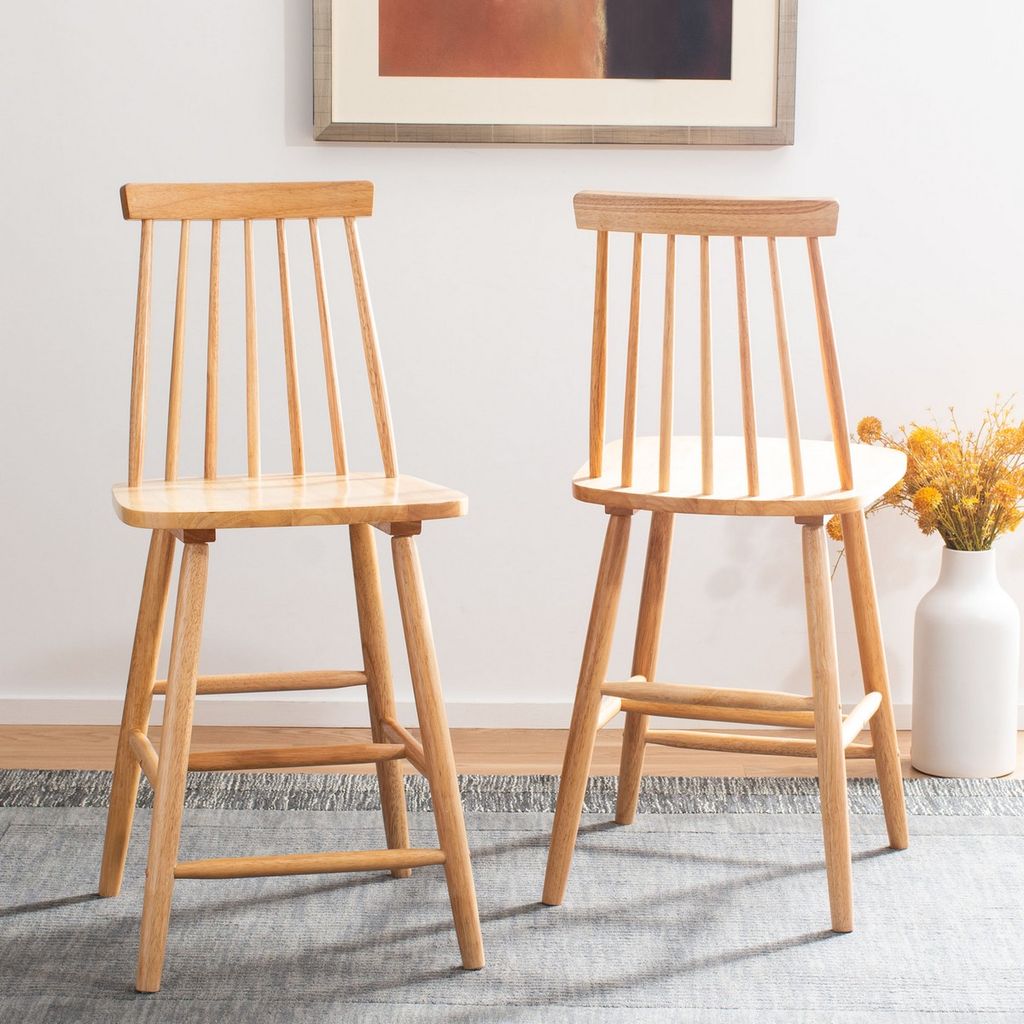 Beaufort Counter Stool, 17.7" X 39.1", Natural, Set Of 2