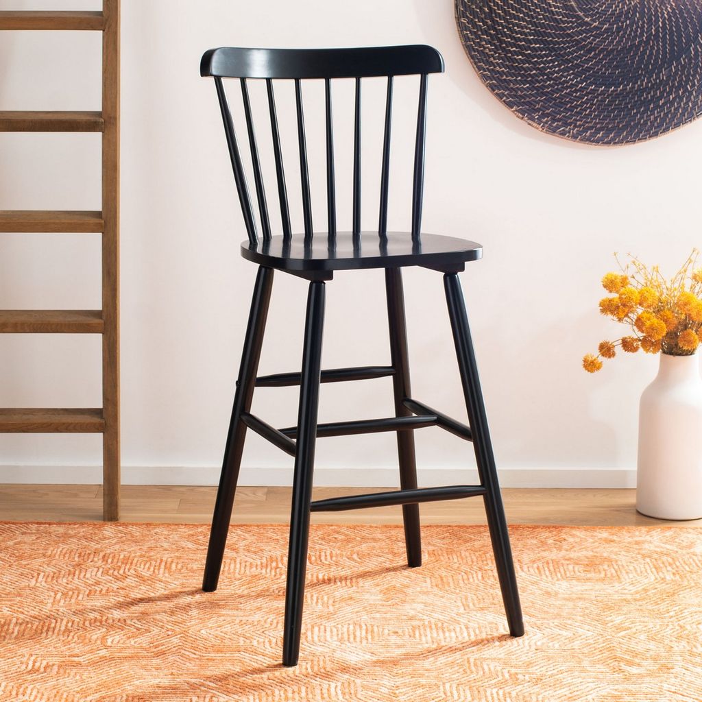 Galena Bar Stool, 19.9" X 38", Black, Set Of 2