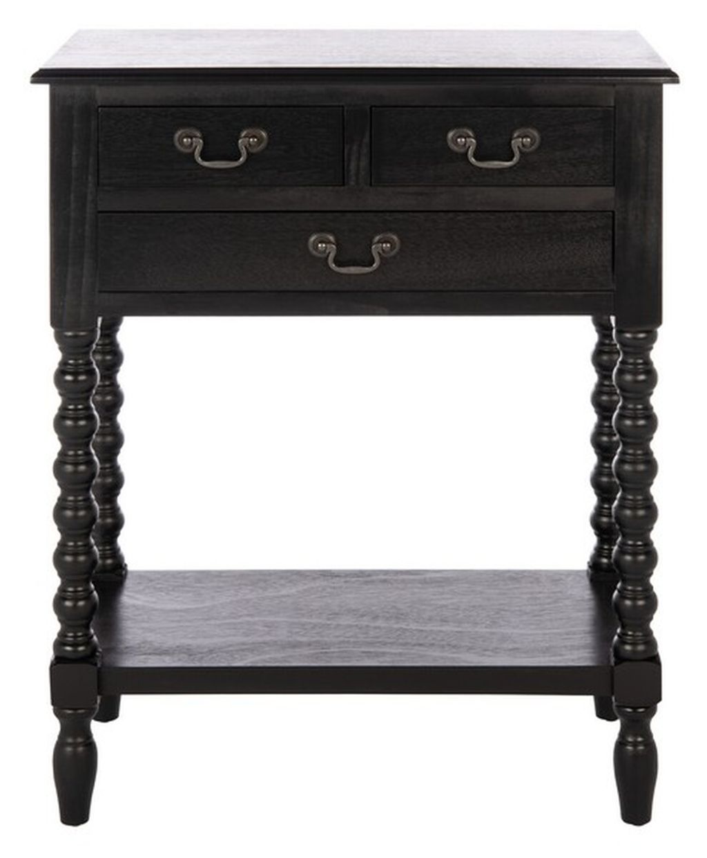Preview image for Athena 3 Drawer Console Table, 23.5" X 29.5", Black