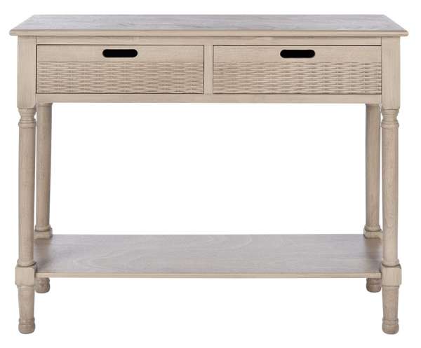 Landers 2 Drawer Console, 35.5" X 29.5", Greige