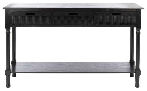 Landers 3 Drawer Console, 47.25" X 29.5", Black
