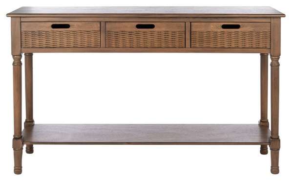 Landers 3 Drawer Console, 47.25" X 29.5", Brown