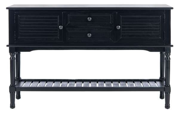 Tate 2Drw 2 Door Console Table, 47.25" X 29.5", Black