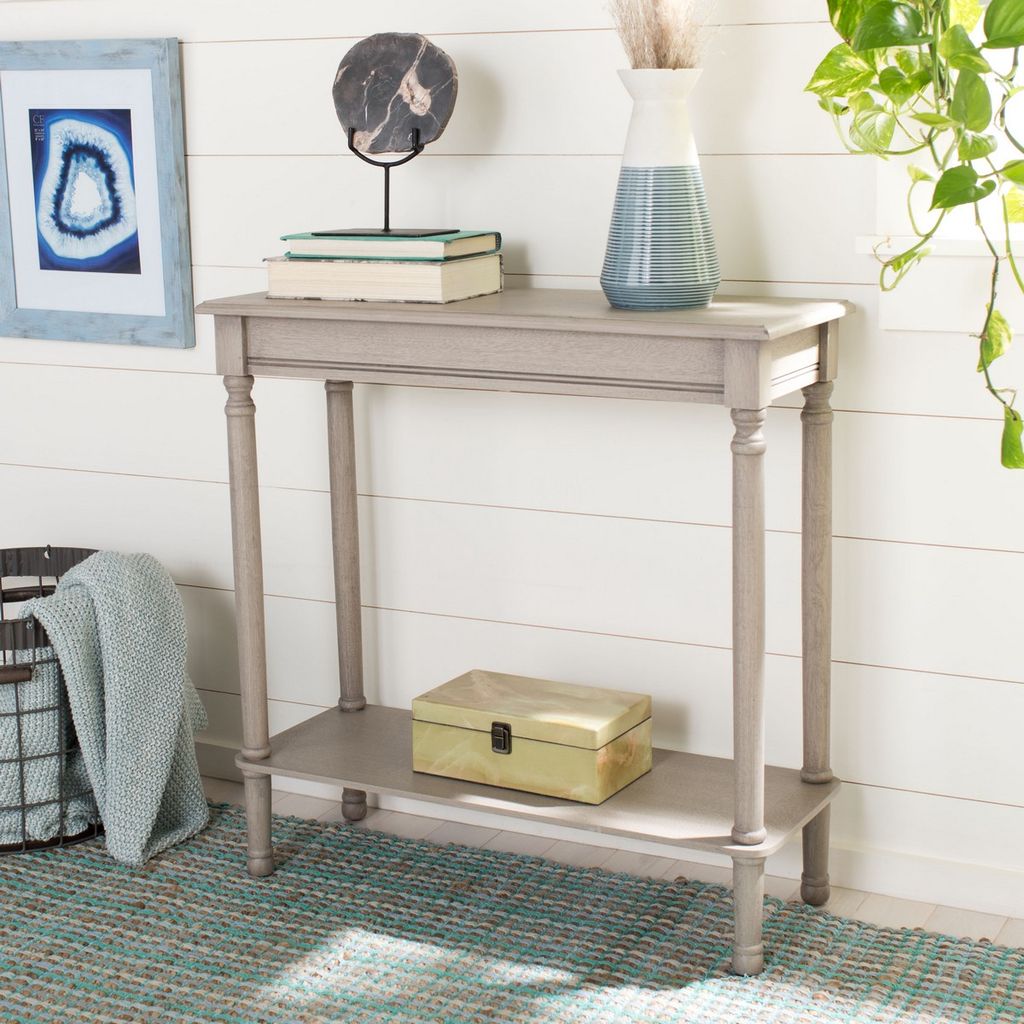 Tinsley Rectangular Console Table, 28" X 28", Greige