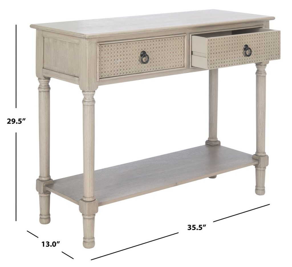 2-Drawer Console Table, Greige