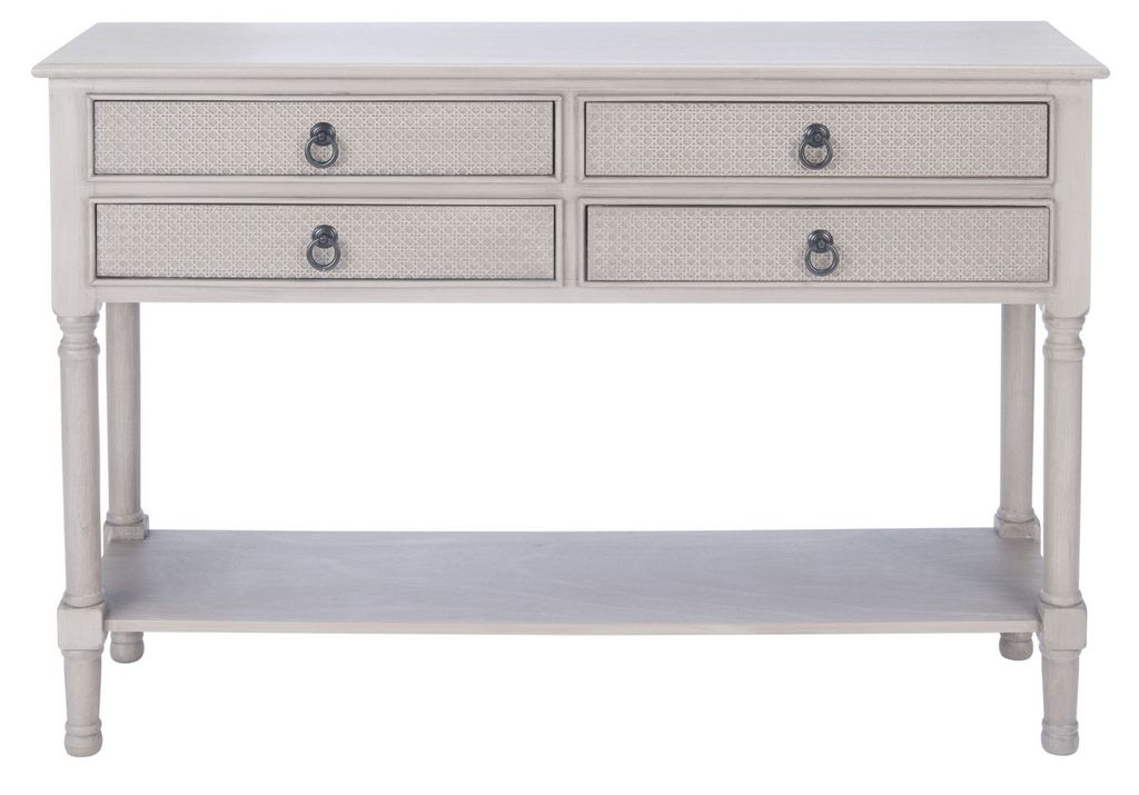 Haines 4Drw Console Table, 42" X 29.5", Greige
