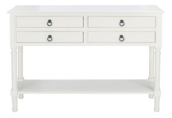 Haines 4Drw Console Table, 42&quot; X 29.5&quot;, White