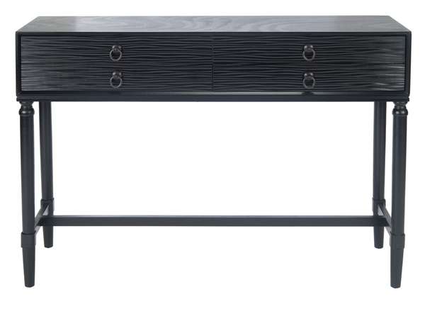 Aliyah 4Drw Console Table, 42" X 29.5", Black