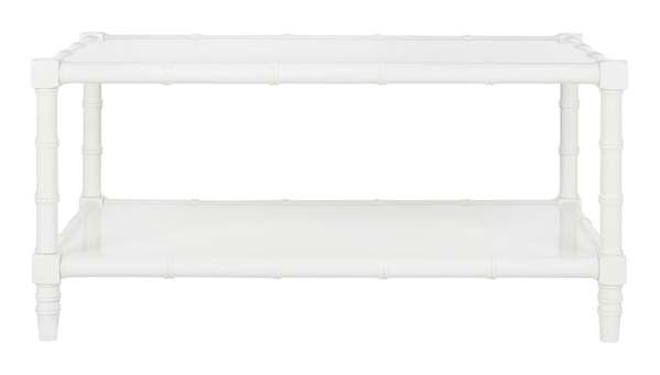 Noam Modern Coastal Bamboo Coffee Table, 39" X 17.72"