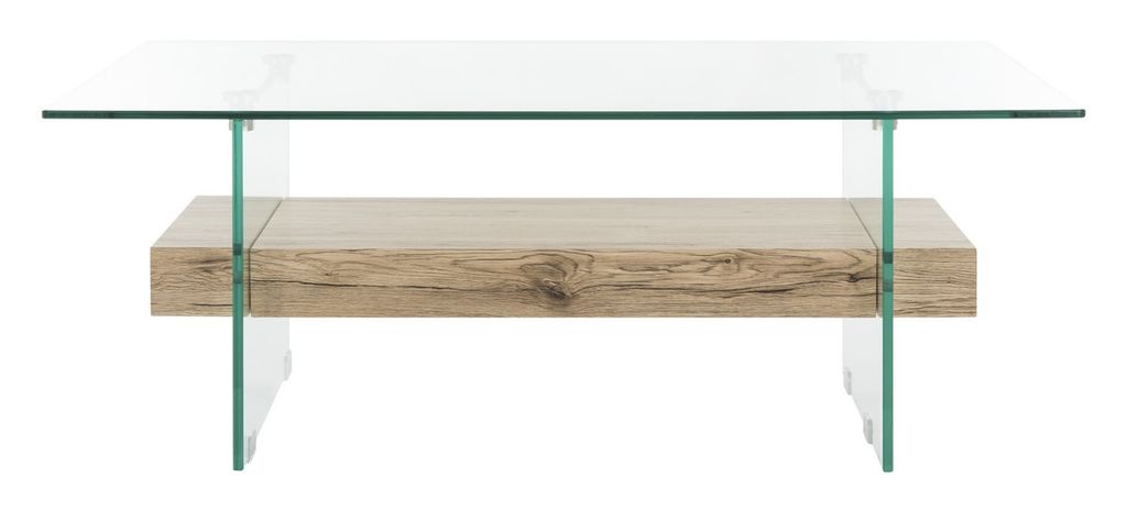 Safavieh Kayley Rectangular Modern Glass Coffee Table