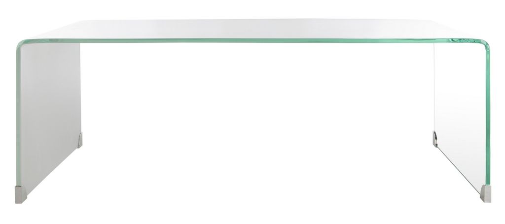 Preview image for Crysta Ombre Glass Coffee Table, 47.2" X 16.5", Clear/White