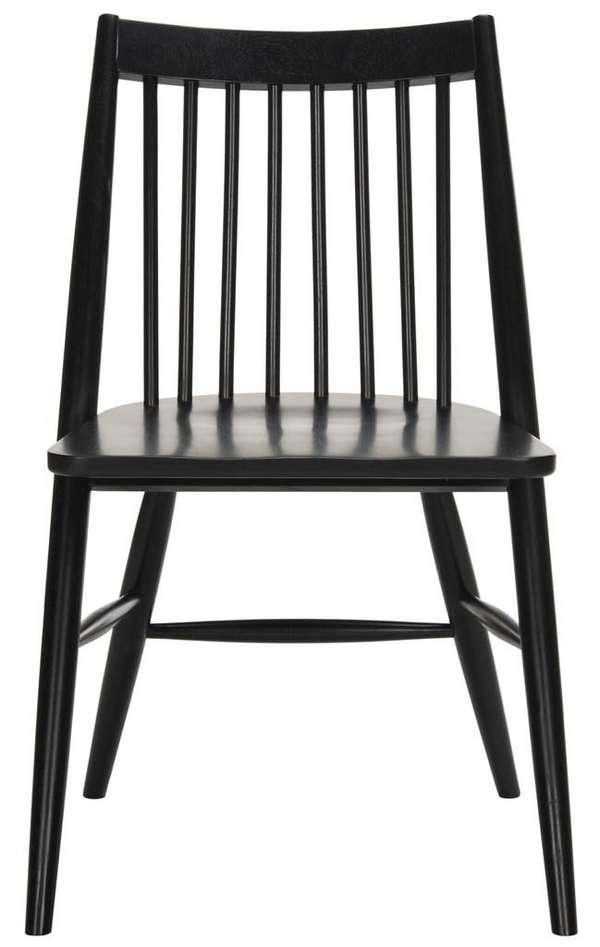 Wren 19"H Spindle Dining Chair, 21" X 33.7", Black, Set Of 2