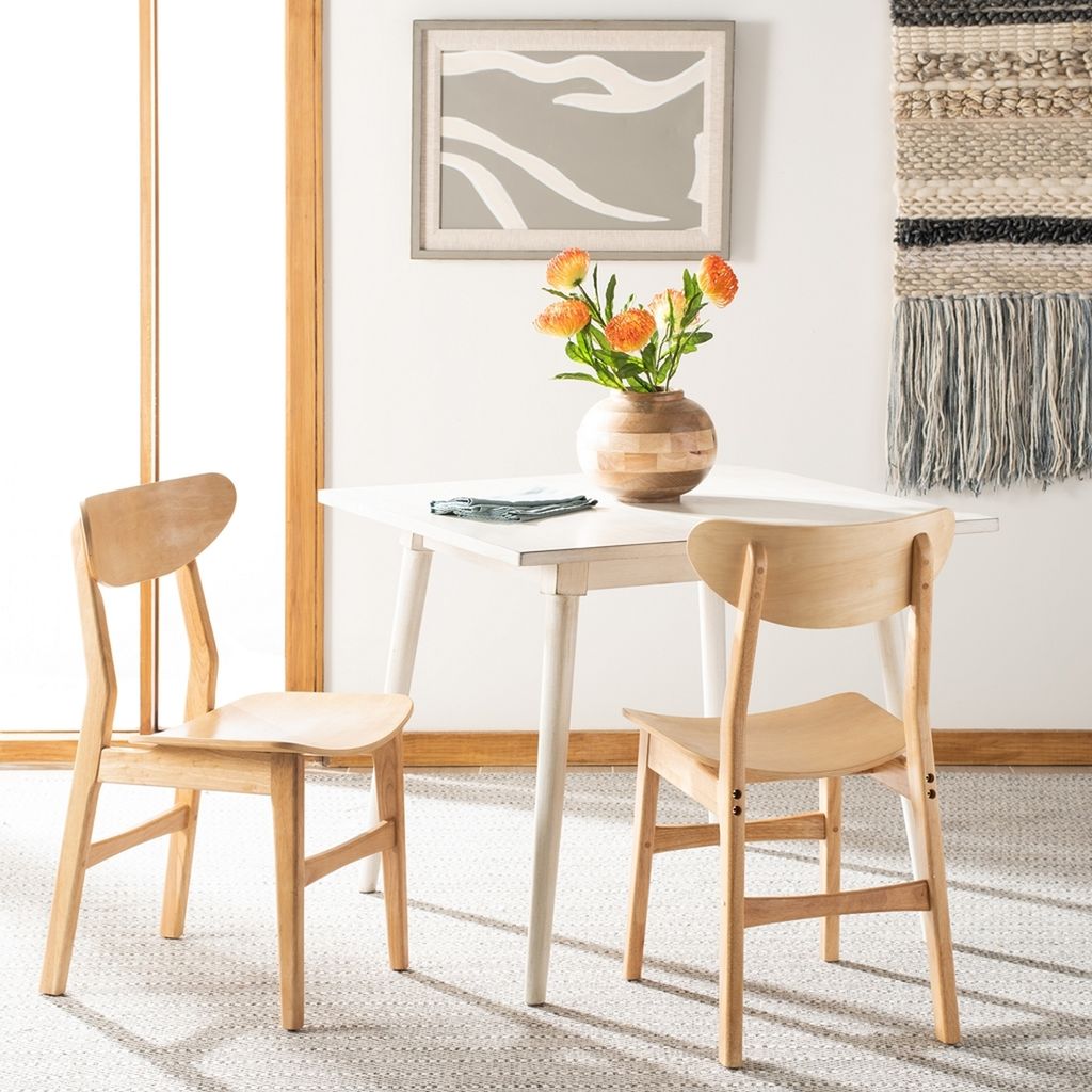 Lucca Retro Dining Chair, 17.32" X 33.07", Natural, Set Of 2