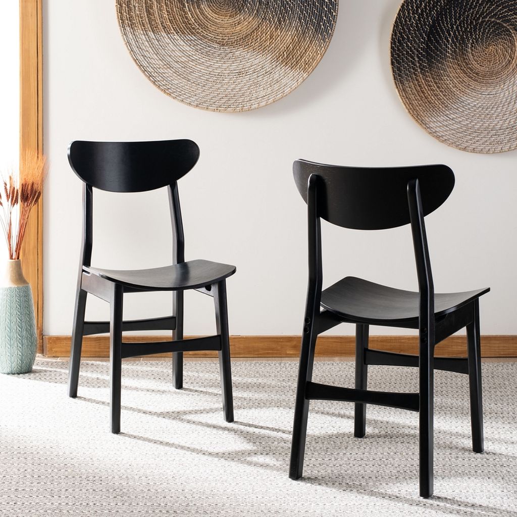 Lucca Retro Dining Chair, 17.32" X 33.07", Black, Set Of 2