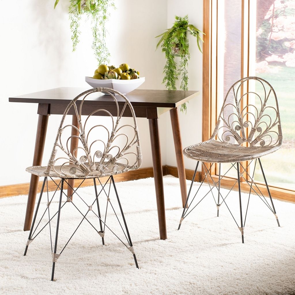 Madeline Rattan Dining Chair, 22.84" X 33.47", Set Of 2