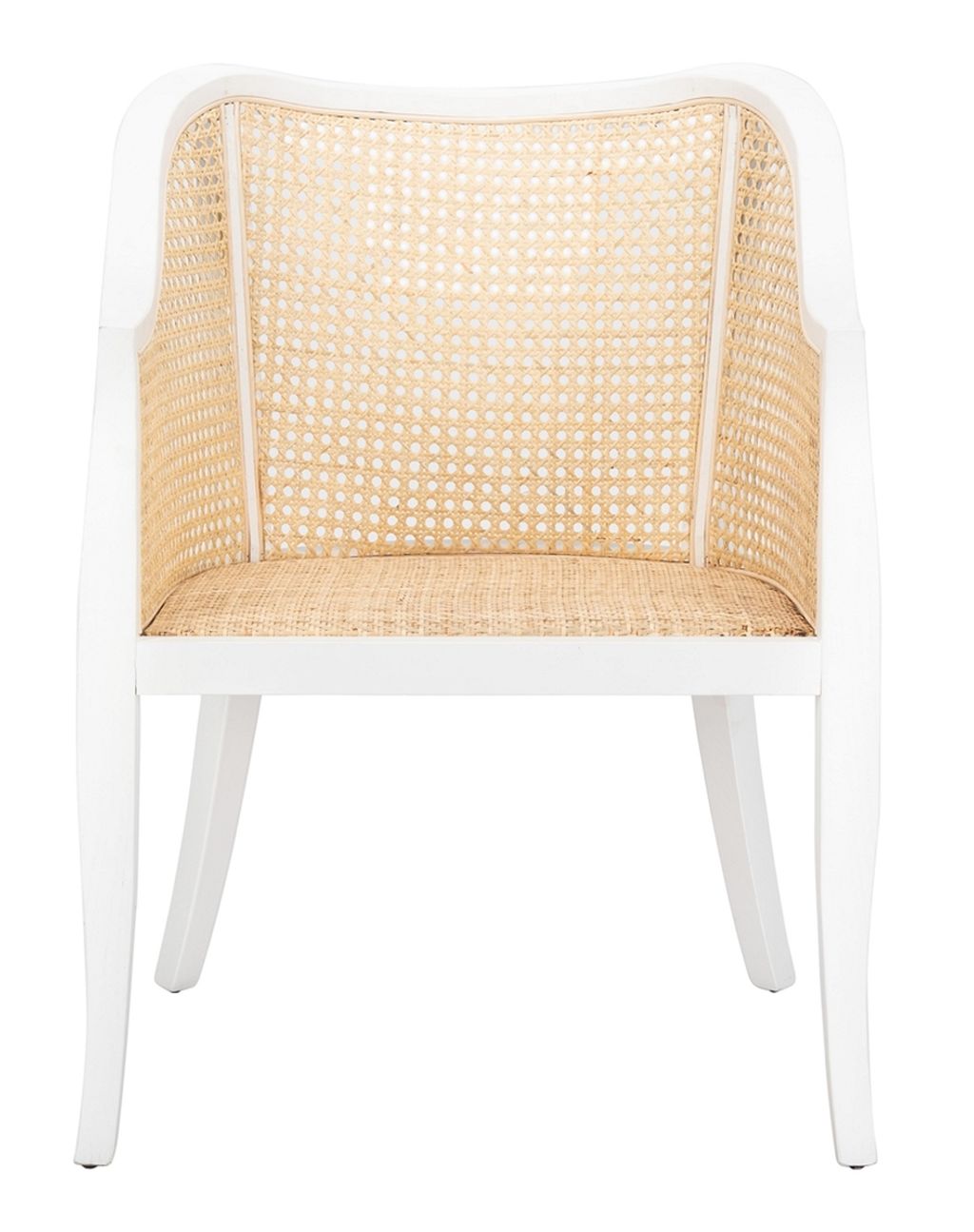 Maika Dining Chair, 23.62" X 32.68", White/Natural