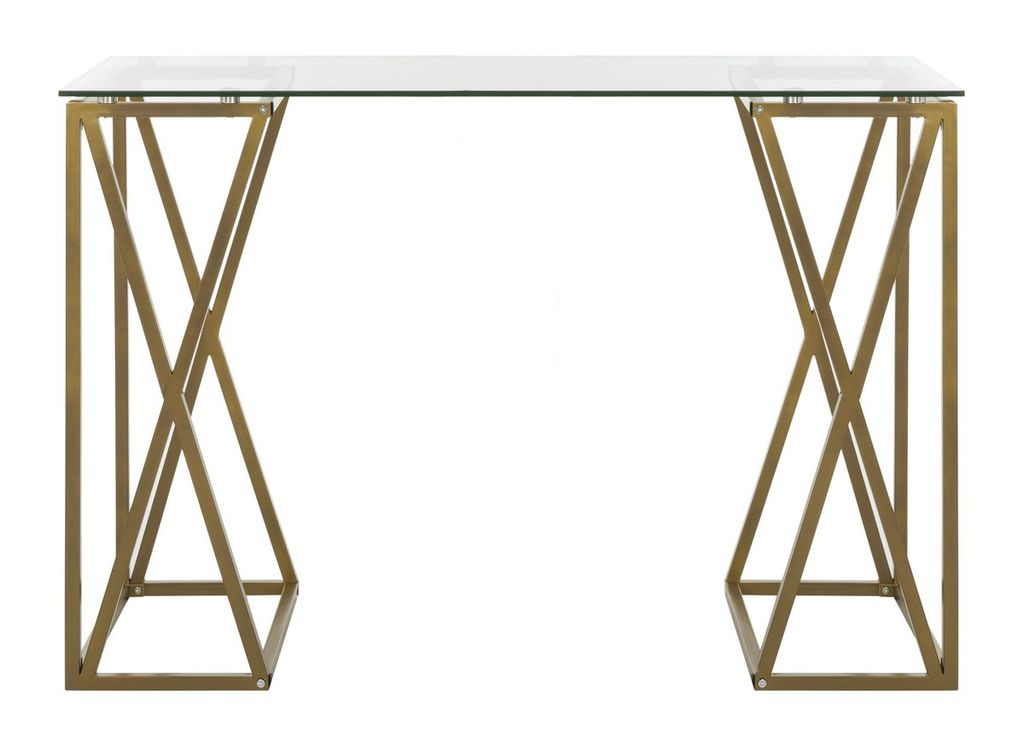 Preview image for Theresa Glass Top Desk, 43.3" X 29.53"