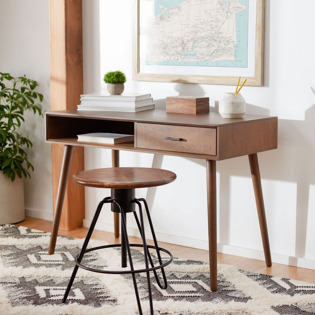 Remy 1 Drawer Writing Desk, 42" X 29.5", Brown