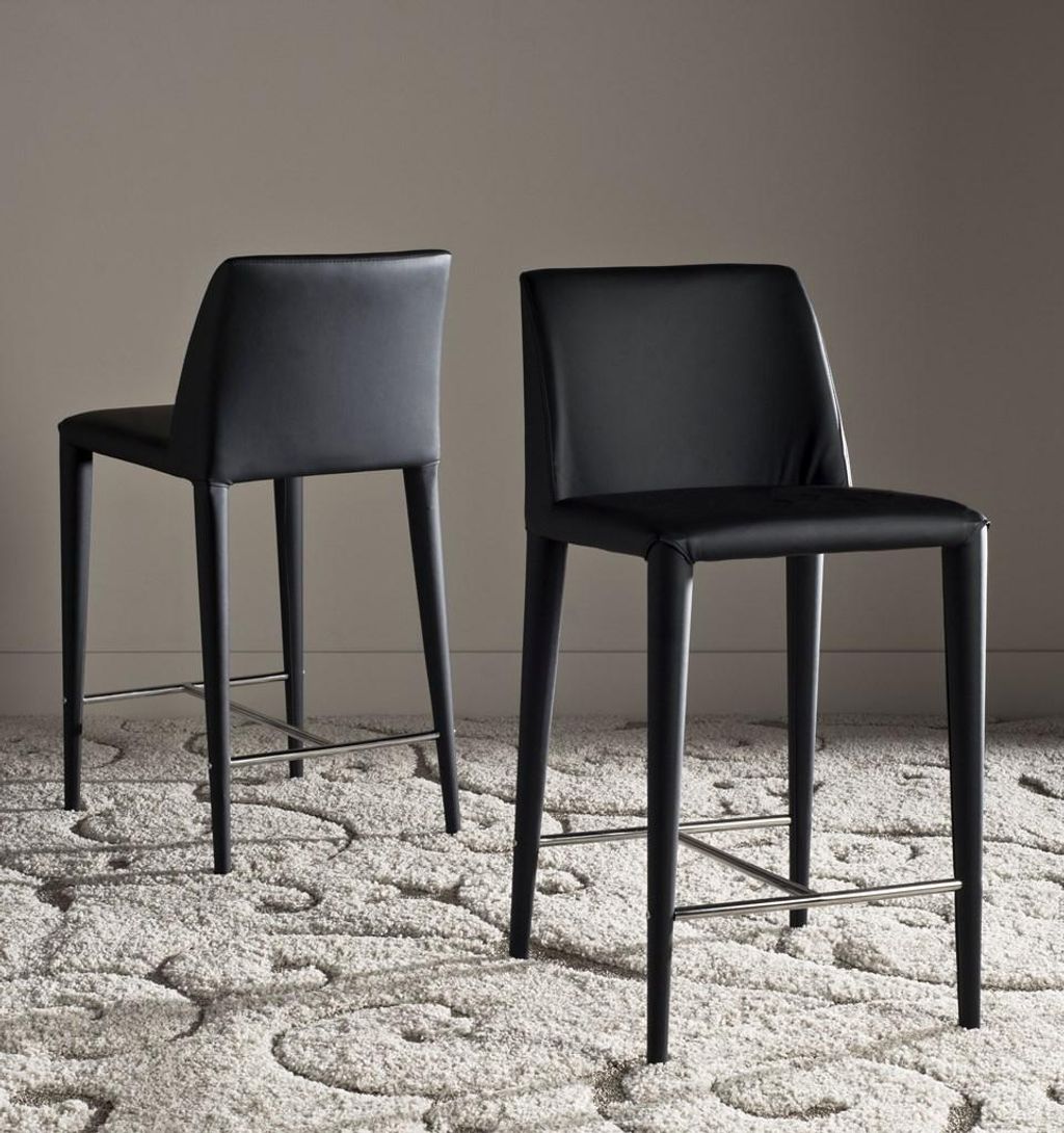 Garretson Counter Stool, 22.6" X 36.2", Black, Set Of 2