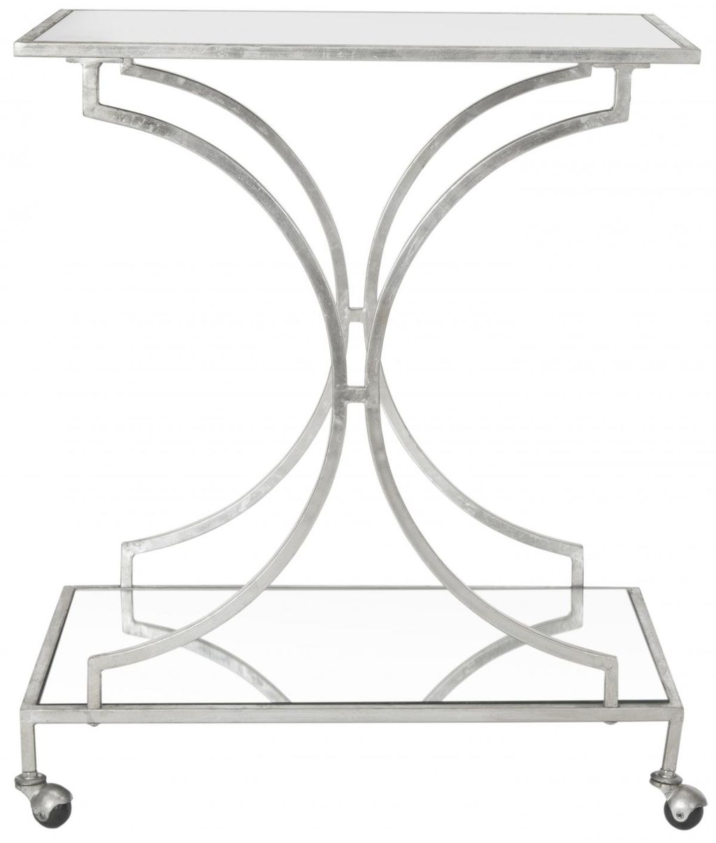 Preview image for Ignatius Bar Cart, 26" X 31.1", Silver/Mirror
