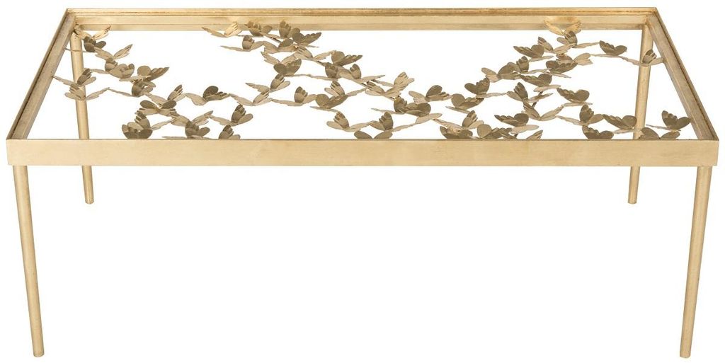 Gold Leaf Butterfly Coffee Table