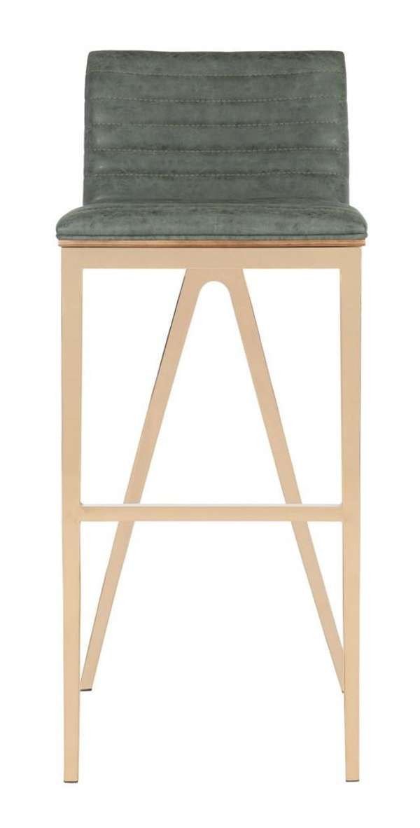 Mckay Bar Stool, 16.5" X 39", Ash Green/Copper