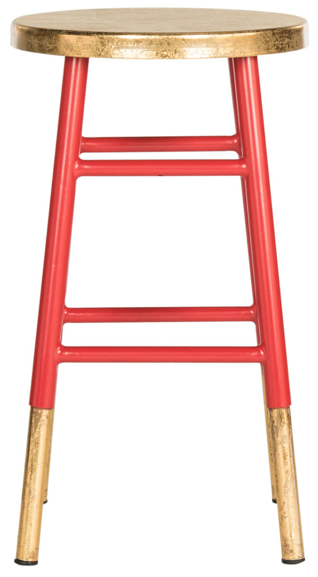 Preview image for Emery Dipped Gold Leaf Counter Stool, 13.5" X 24", Red/Gold