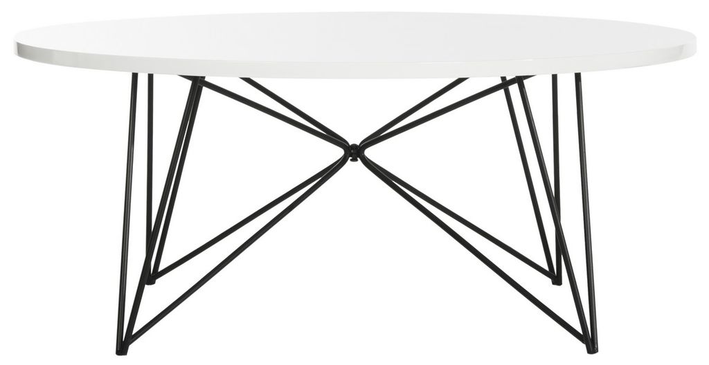 Mid Century Lacquer Coffee Table, 33.5" X 14"