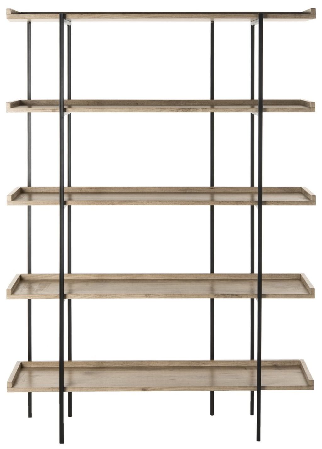 Cecilia Retro Mid Century 5 Tier Wood Etagere, 47.5" X 68"