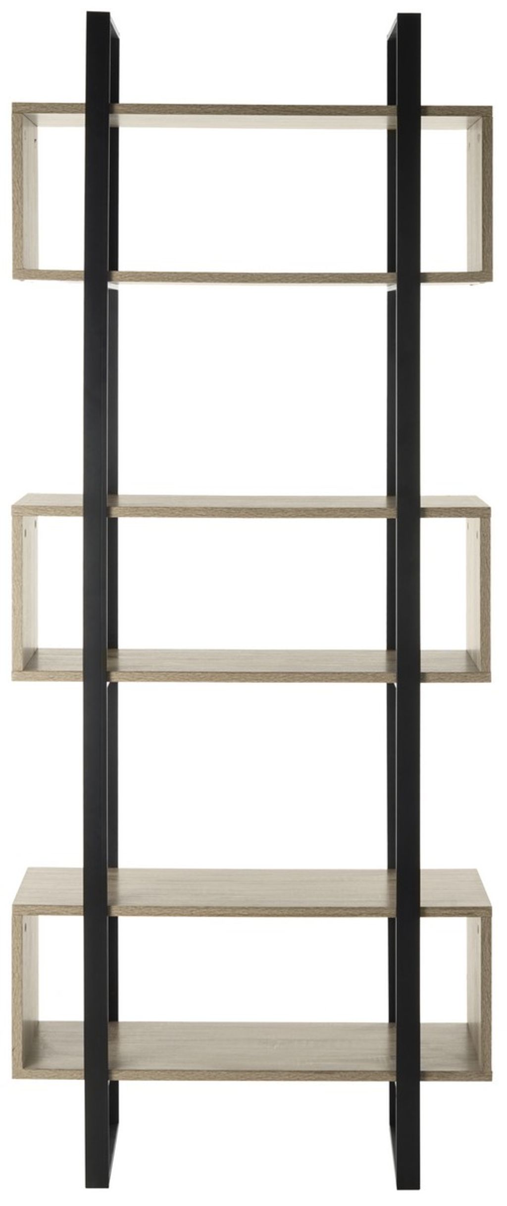 Adhara Retro Mid Century Wood Etagere, 31.5" X 78.8"