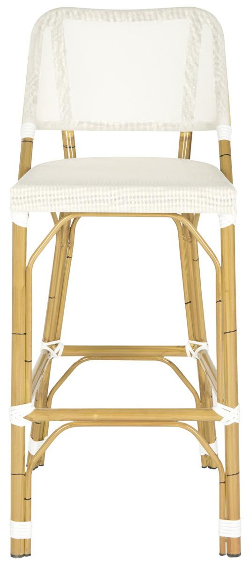 Deltana Indoor-Outdoor Stacking Bar Stool, 17" X 41.3", Beige/Light Brown