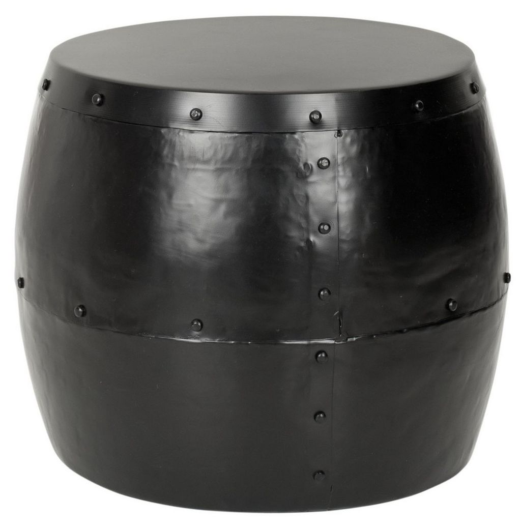 Hogan Iron Drum Stool, 17" X 14.5"