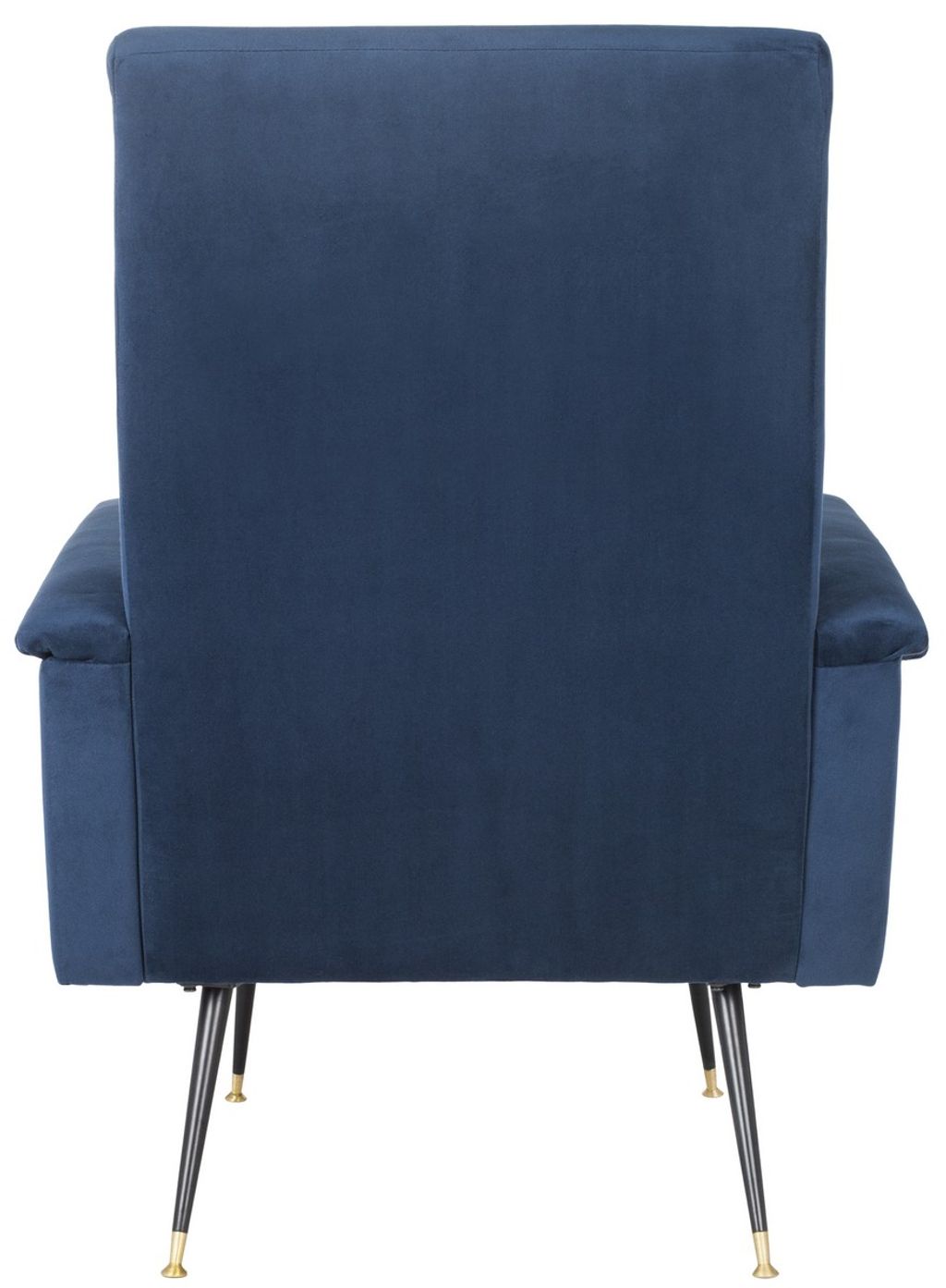 Velvet Retro Mid Century Accent Chair, 27.5" X 37", Navy Velvet