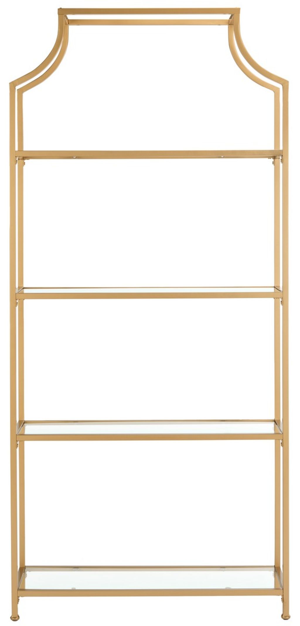 Slater 4 Tier Etagere, 36" X 80", Gold