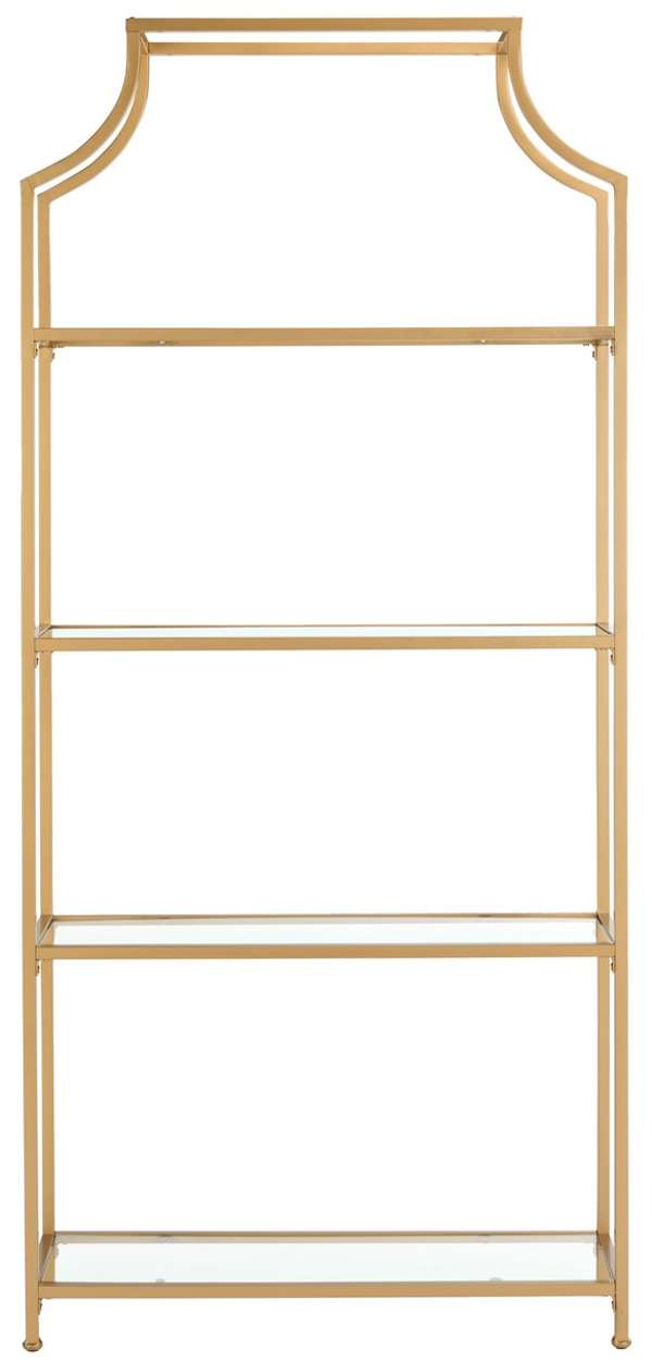 Slater 4 Tier Etagere, 36" X 80", Gold
