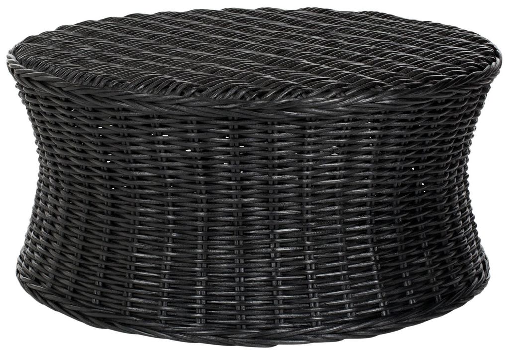 Woven Coffee Table in Black