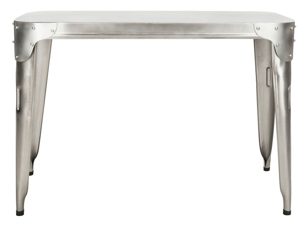 Classic Iron Console Table, Dark Antique Silver
