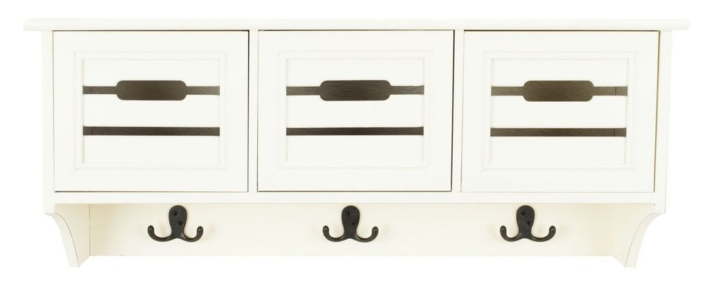 Preview image for Leon Hanging 3 Drawer Wall Rack, 28" X 12", White